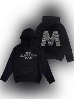MADONNA The Celebration Tour Black Rhinestone Size Medium VGUC